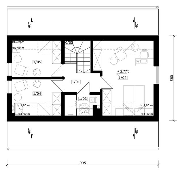 Poddasze projektu San 2