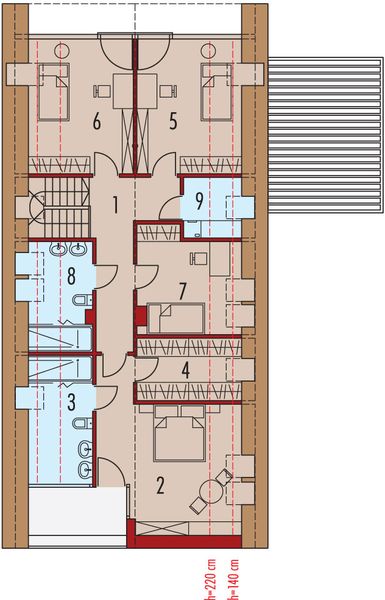 Poddasze projektu EX 19 G2 soft energo