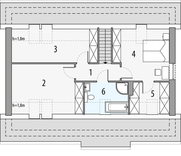 Poddasze projektu Warszawska stodoła