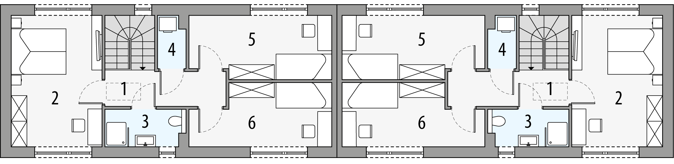 Piętro 1 projektu Nemo 2 - bliźniak LLL