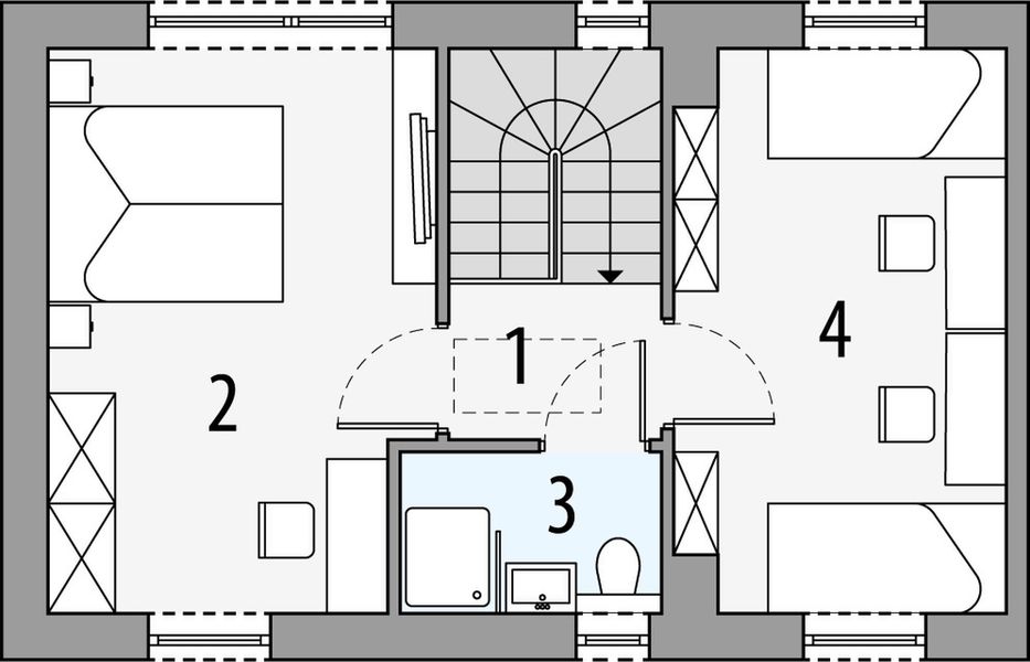 Piętro 1 projektu Nemo 1 - segment lewy