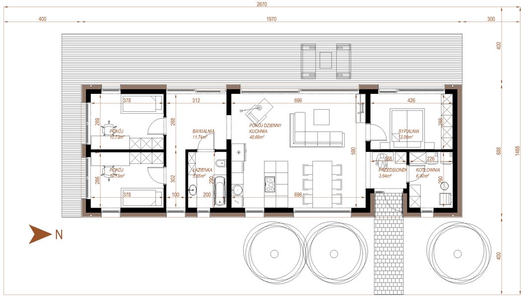 Parter projektu House 30.1 - murowany