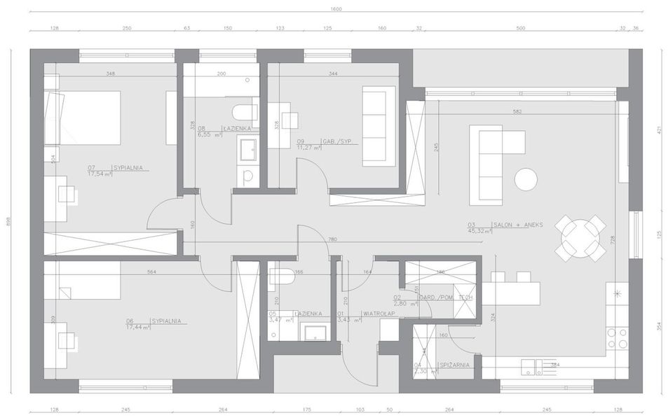 Parter projektu Dom szkieletowy Functional Smart 110