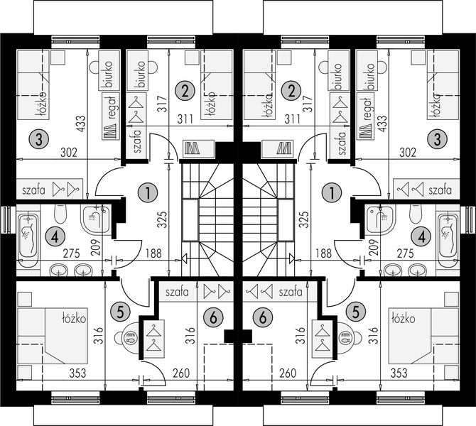 Poddasze projektu Dwulokalowy 4
