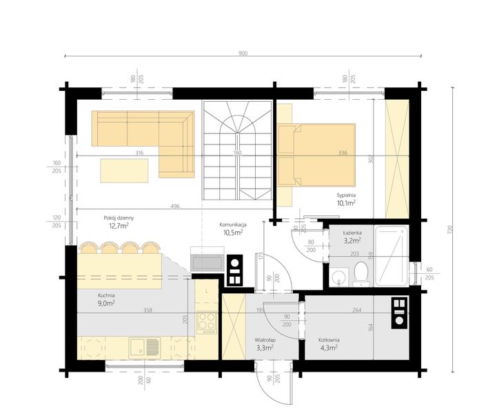 Parter projektu Moja bajka ze skośnym dachem