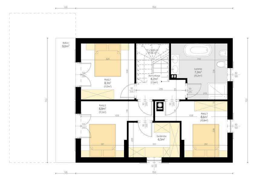 Poddasze projektu Bajka N