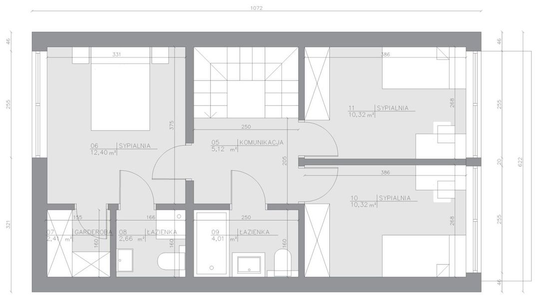 Poddasze projektu Dom szkieletowy Edge Smart 90