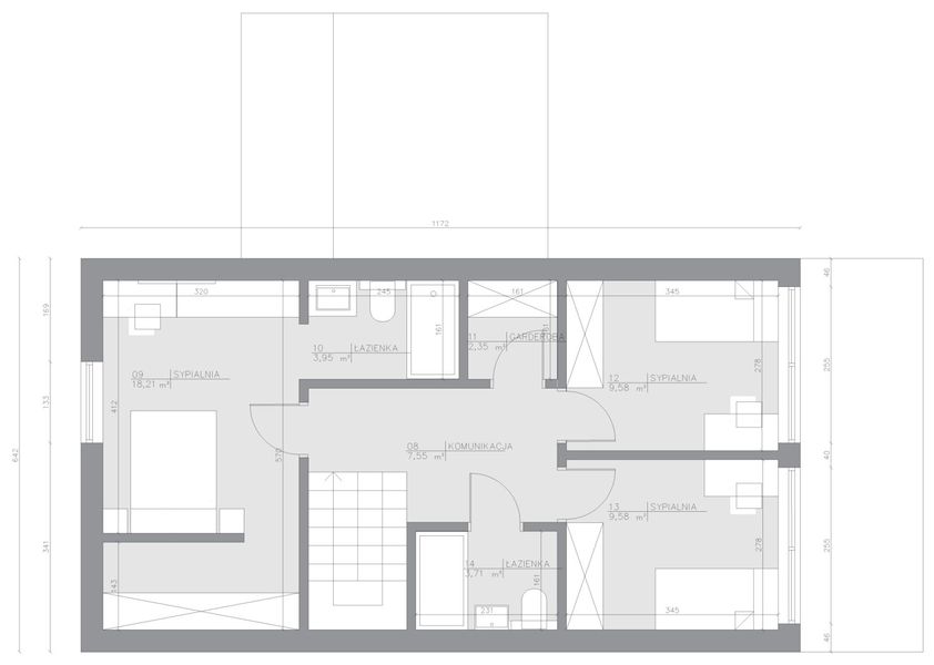 Poddasze projektu Dom szkieletowy Green Smart 120