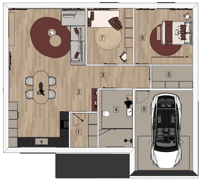 Parter projektu Dom keramzytowy Essenzia 110G