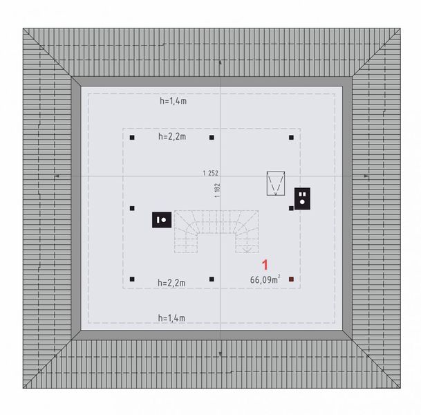 Poddasze projektu Domena 163 C