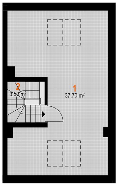 Poddasze projektu Liszka Duo (1924)