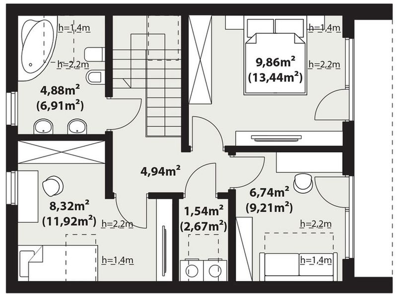 Poddasze projektu Zuza drewniana