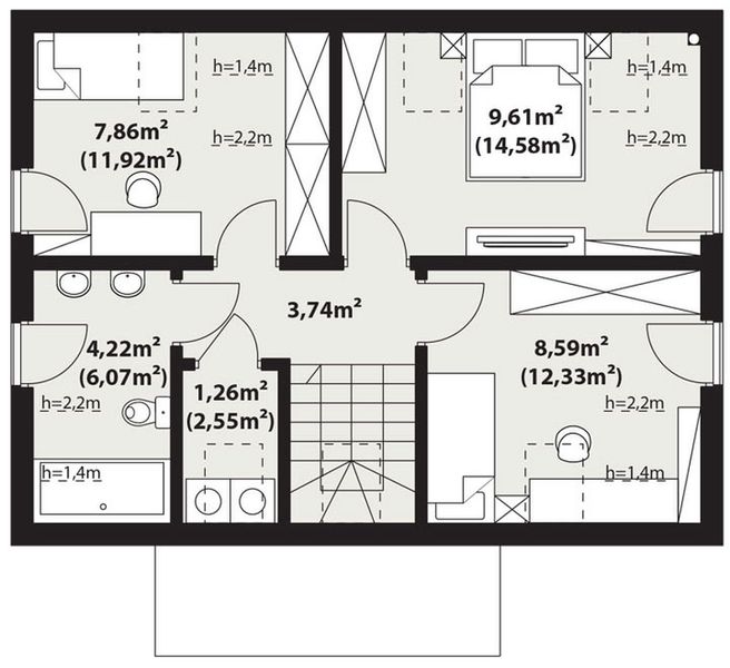 Poddasze projektu Helen drewniana