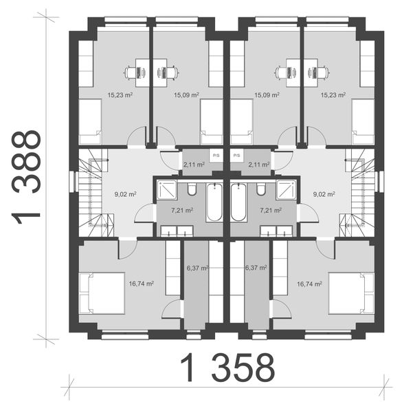 Piętro 1 projektu uA433v1