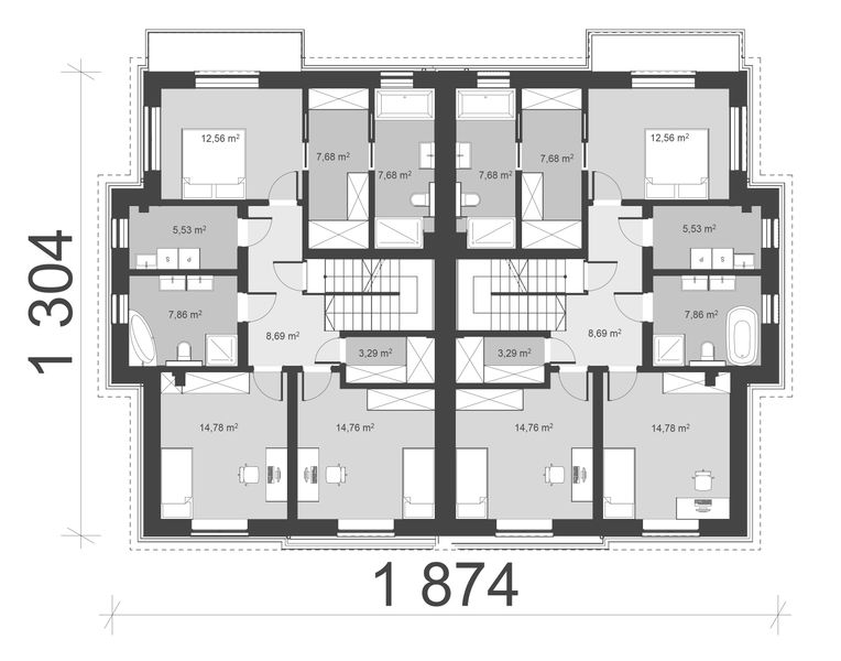 Piętro 1 projektu uA417