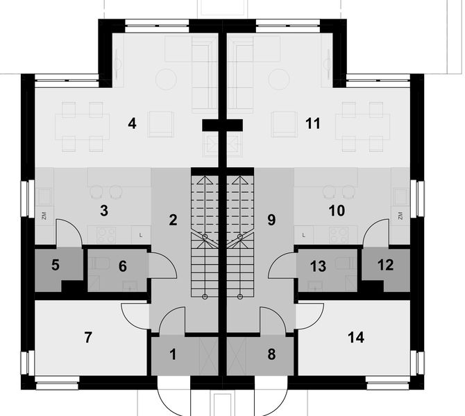 Parter projektu Eco 51 - dwulokalowy