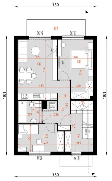 Piętro 1 projektu D424