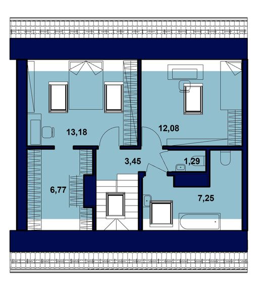 Poddasze projektu Domidea 151 s