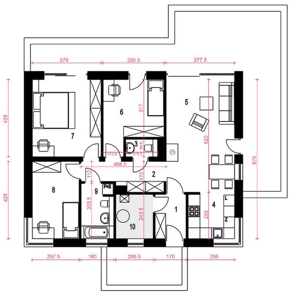 Parter projektu Lusia bez garażu [B]