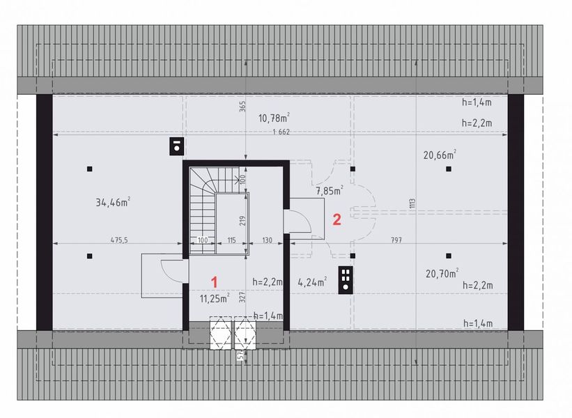 Poddasze projektu Domena 145 B2