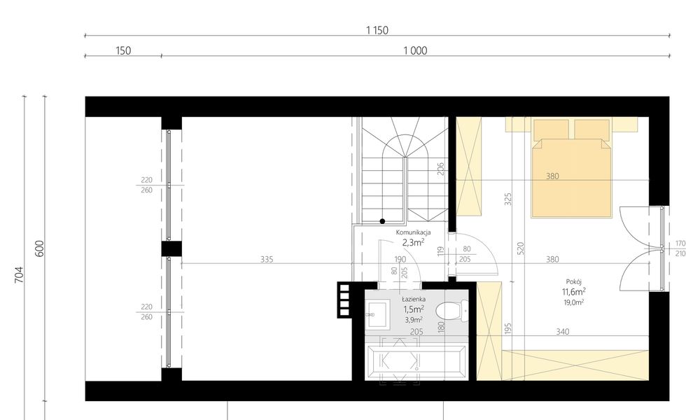 Poddasze projektu Stodoła 2 mk