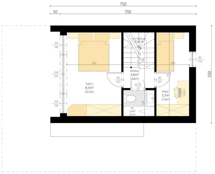 Poddasze projektu Stodoła mini