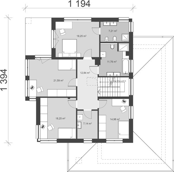 Piętro 1 projektu uA23v4