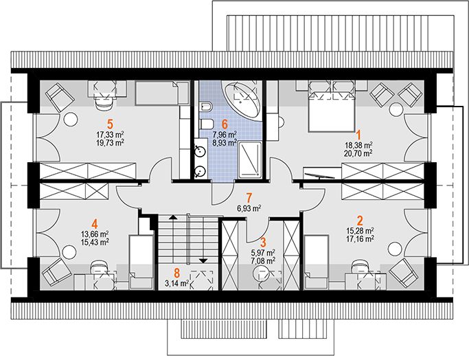Poddasze projektu Elza Hera Solo (1927)