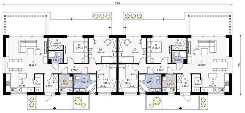 Parter projektu Aris Beta Duolit (1937)