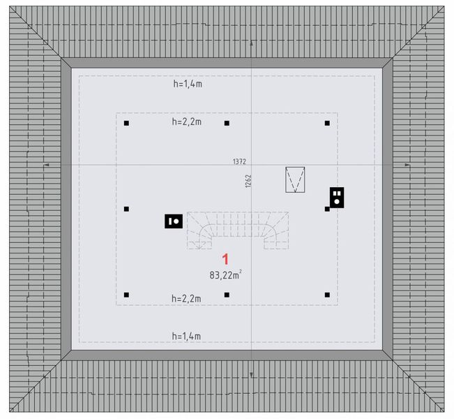 Poddasze projektu Domena 163 C1