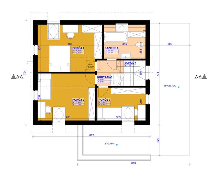 Poddasze projektu Oliwia