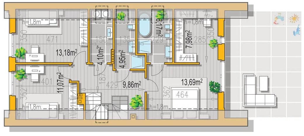 Poddasze projektu Ella Fue