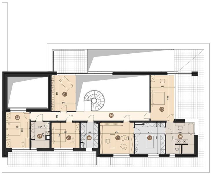 Piętro 1 projektu Dom Archis