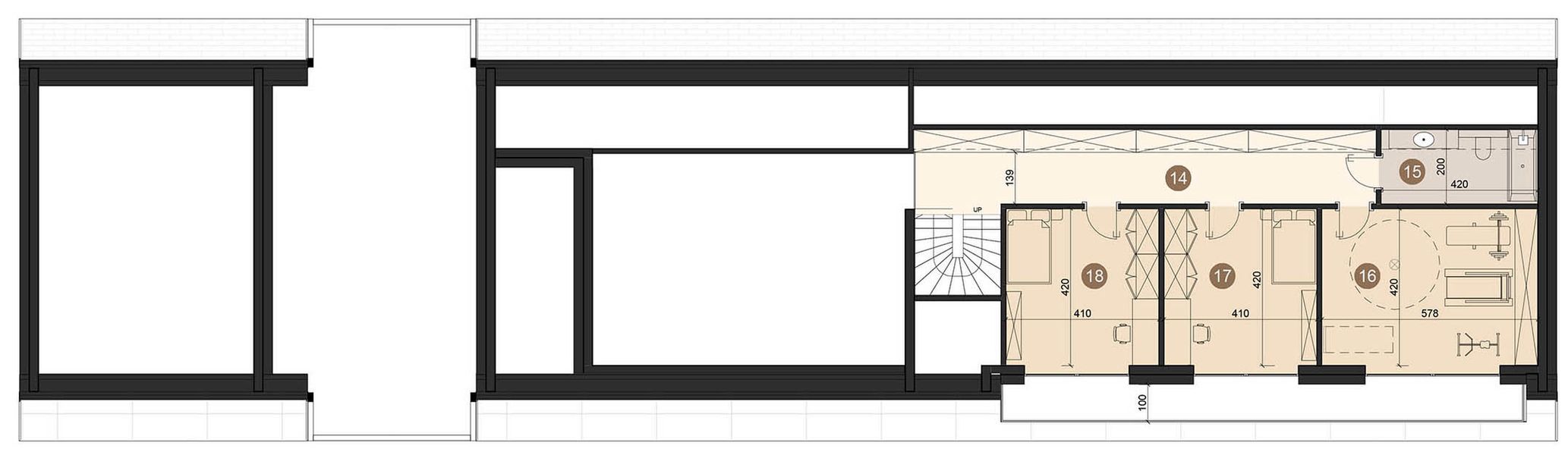 Poddasze projektu Dom Vitra