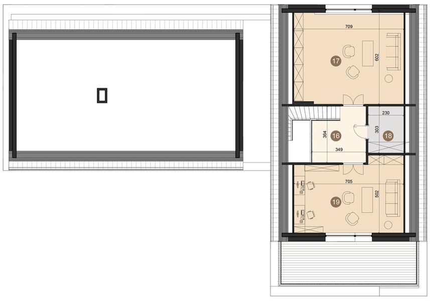 Poddasze projektu Dom Harmonia
