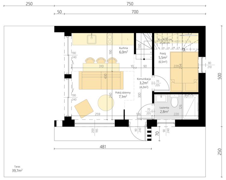 Parter projektu Stodoła mini drewniana