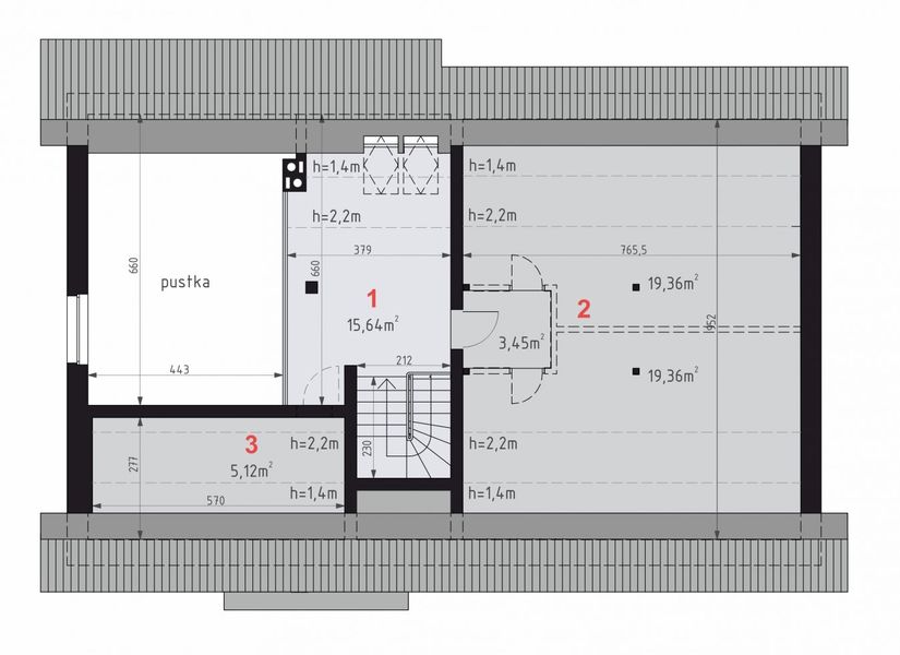 Poddasze projektu Domena 128 C1