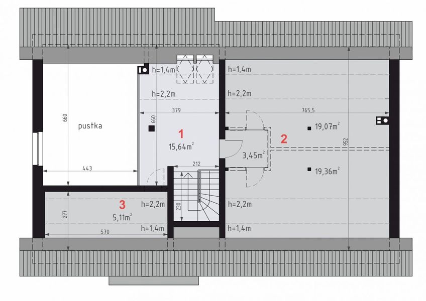 Poddasze projektu Domena 118 C1