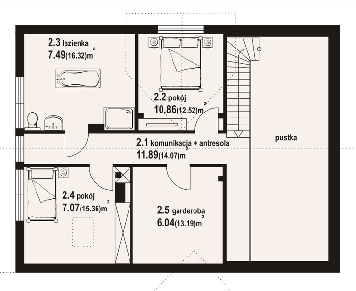 Poddasze projektu Rycerka dw