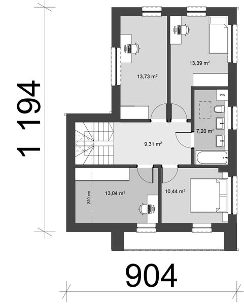 Piętro 1 projektu uA420