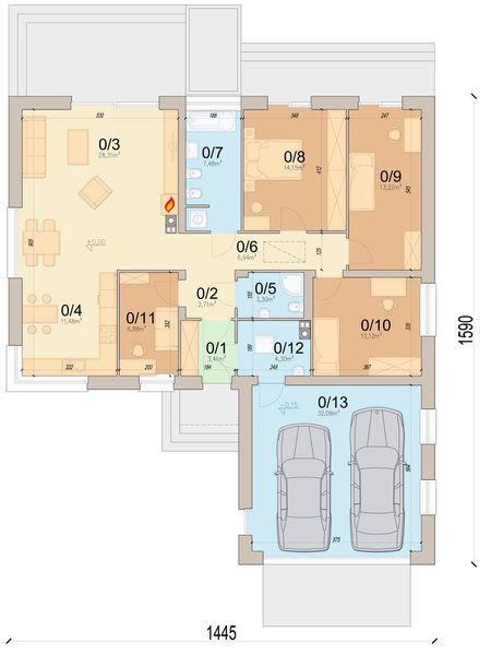 Parter projektu Mokka 18 modern