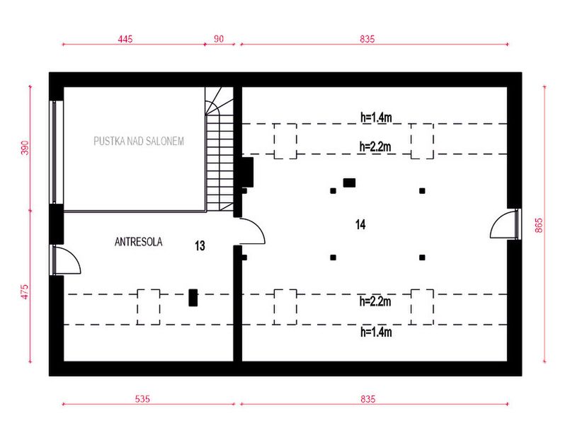 Poddasze projektu Lena bez garażu [B]