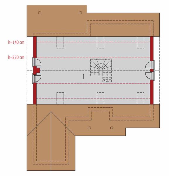 Poddasze projektu Rózia G1 energo plus