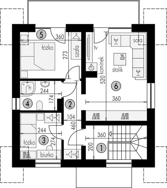 Poddasze projektu Z poddaszem 8