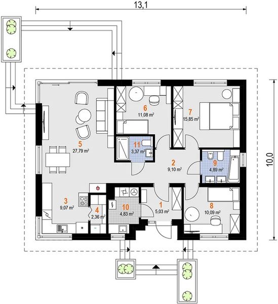 Parter projektu Felek Sto (1943)