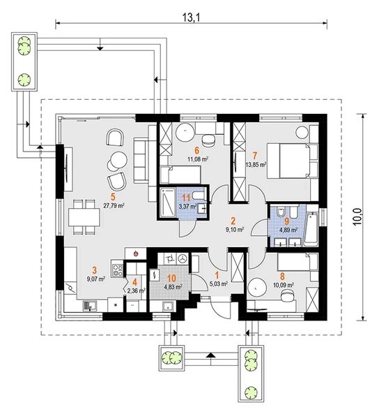Parter projektu Felek Sto (1943)