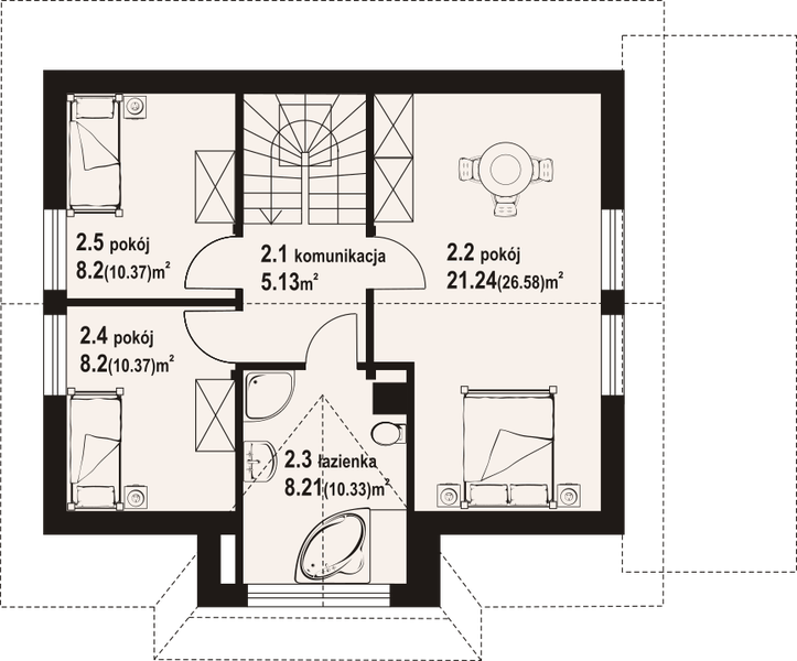 Poddasze projektu Zawoja dw 8