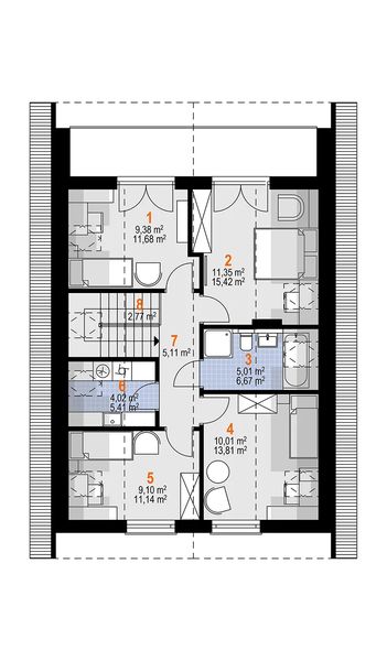 Poddasze projektu Dominik Nano (1952)