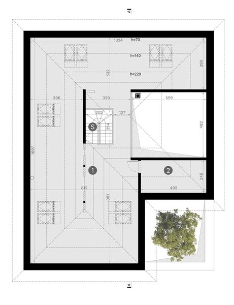 Poddasze projektu HomeKoncept 133 wariant 01