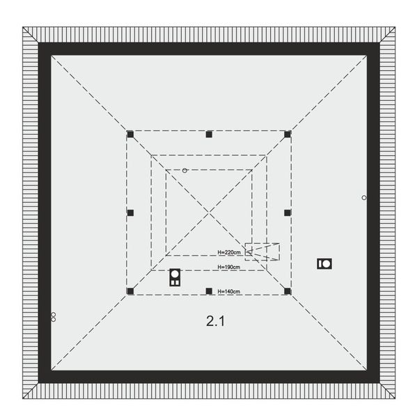 Poddasze projektu Tryton strop monolityczny